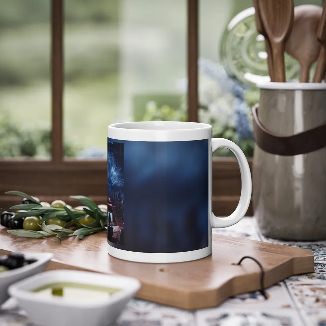 Cybernetic Control Room: Robots and Floating Dome – Mug