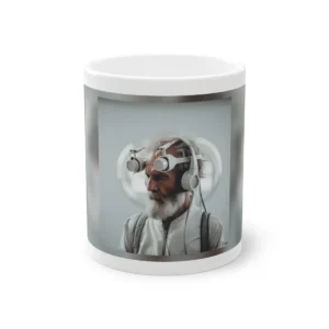 Thoughtful Man in Headset Mug