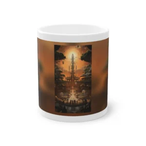 Futuristic Terraced City at Sunset Mug