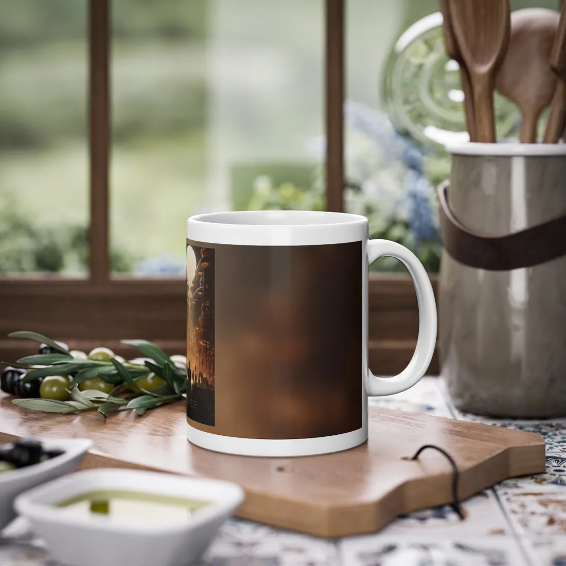 Futuristic Tribal Gathering: Vibrant Colors - Mug