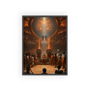 Seated Ruler in Throne Hall Framed Poster