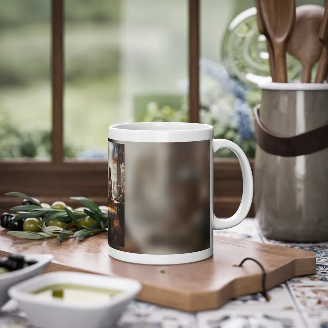 Futuristic Tribal Harmony: A Vision of Peace - Mug