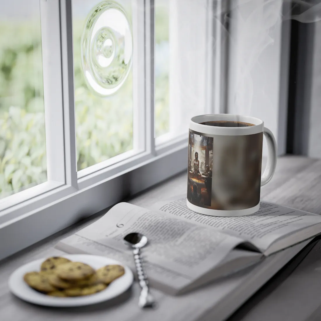 Futuristic Tribal Harmony: A Vision of Peace - Mug