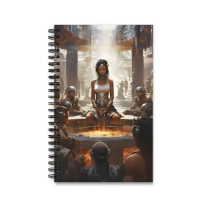 Seated Woman by Fire Basin Spiral Notebook