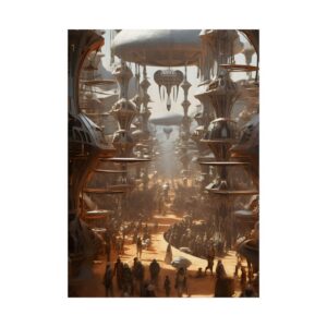 Futuristic Desert City Poster