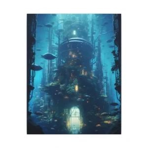 Underwater Tower City Canvas Print
