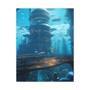 Underwater City Walkway Canvas Print