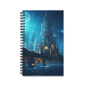 Luminous Spired Sea City Spiral Notebook