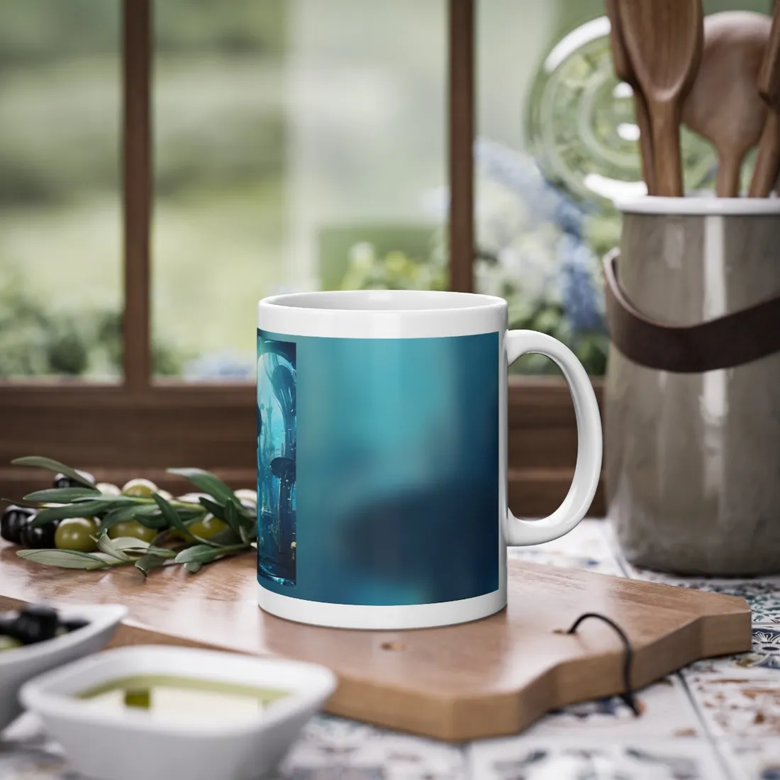 Futuristic Underwater City: Serene Metropol - Mug