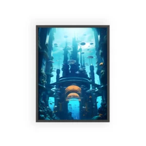 Underwater City Archway Framed Poster