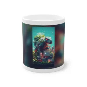 Robotic Dinosaur with Computers Mug