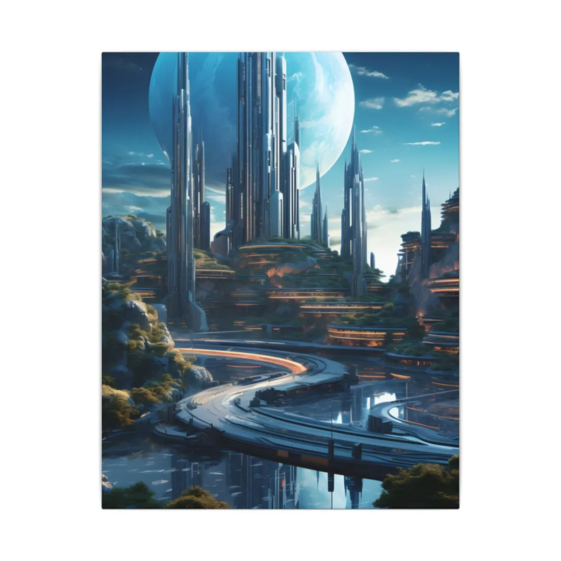 Futuristic Utopia: A Vision of Perfect yet Oppressed Society - Canvas