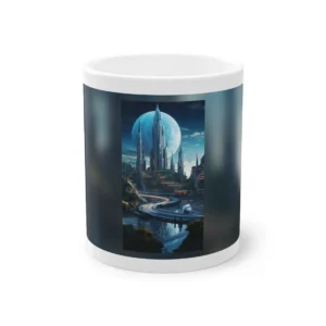 Spires Beneath Blue Planet Mug