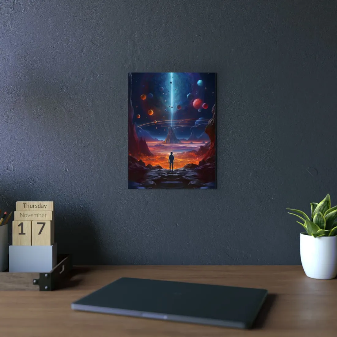 Futuristic Wilderness Explorer - Metal Poster