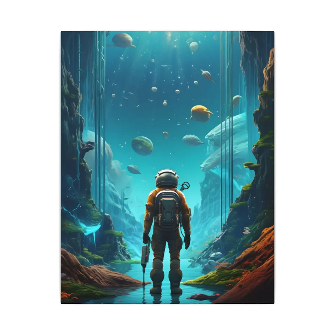 Futuristic Wilderness Explorer: Sci-fi Adventure - Canvas