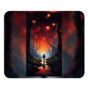 Walk Through Crimson Forest Mouse Pad