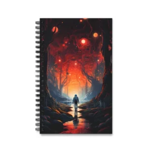 Walk Through Crimson Forest Spiral Notebook