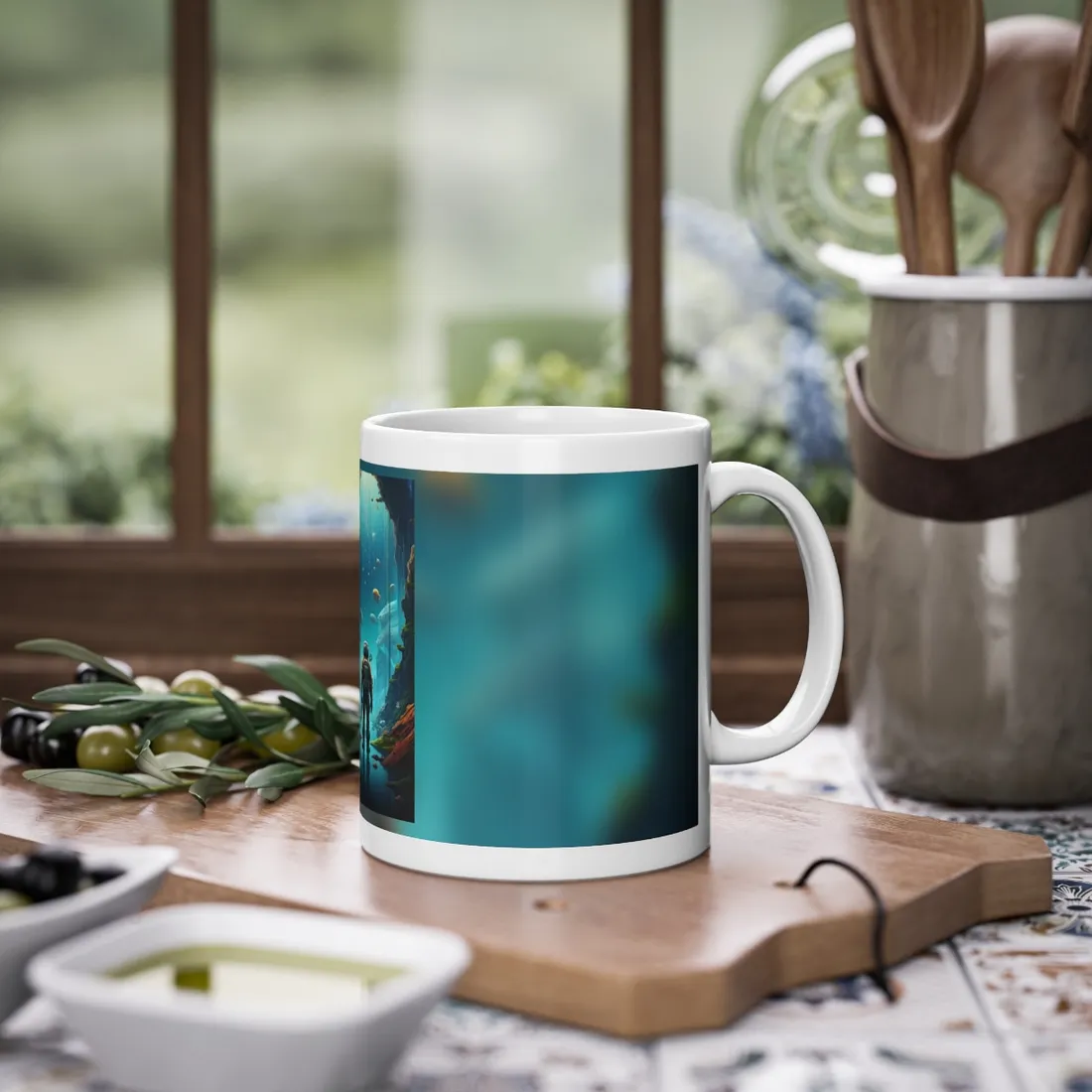 Futuristic Wilderness Explorer: Sci-fi Adventure - Mug