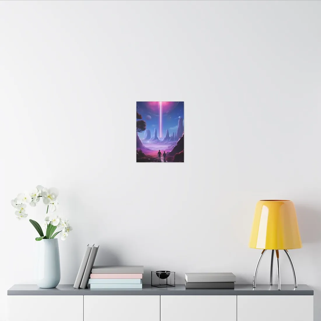 Futuristic Wilderness Explorer: Sci-Fi Artwork with Advanced Tool - Canvas