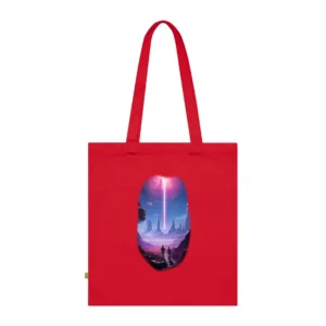 Walkers Beneath the Pink Sky Tote Bag