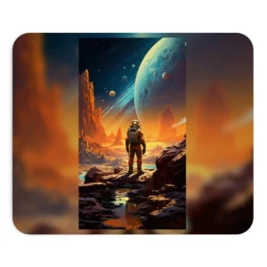 Astronaut Looking at Planet Mouse Pad