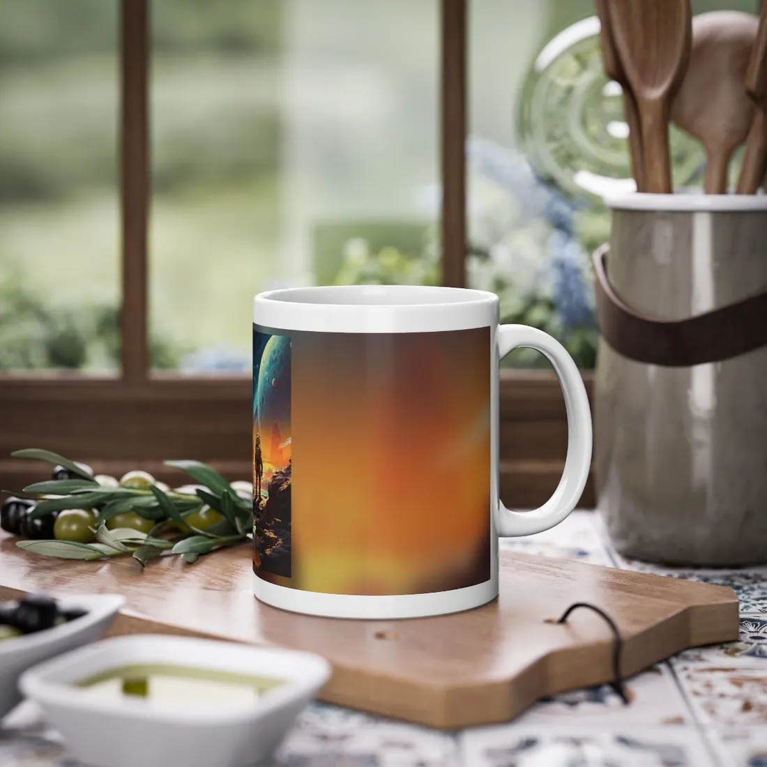 Futuristic Wilderness Explorer: Solo Journey in the Unknown - Mug