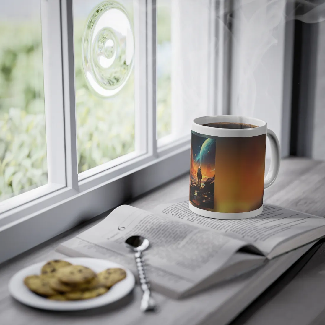 Futuristic Wilderness Explorer: Solo Journey in the Unknown - Mug