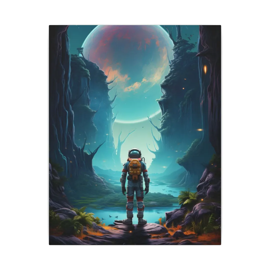 Futuristic Wilderness Explorer: Solo Sci-Fi Adventure - Canvas