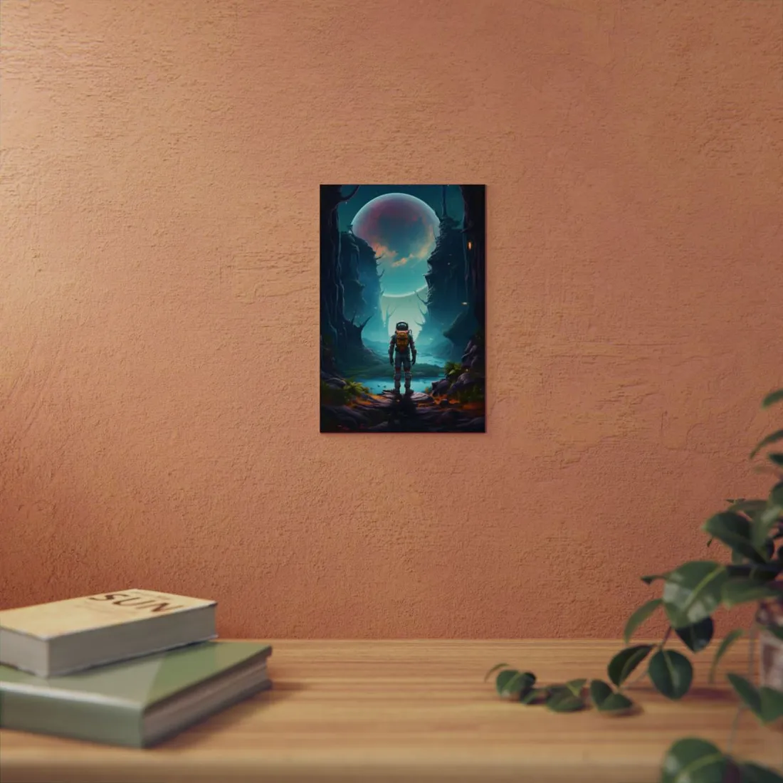 Futuristic Wilderness Explorer: Solo Sci-Fi Adventure - Metal Poster