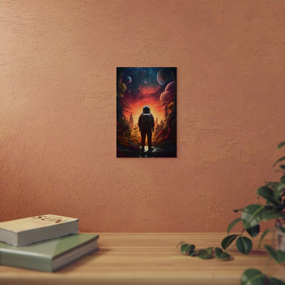 Futuristic Wilderness Explorer: Solo Sci-Fi Odyssey - Metal Poster