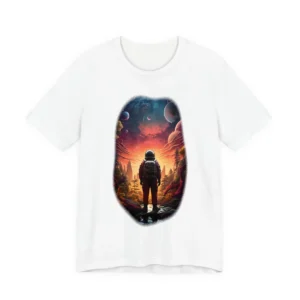 Astronaut Facing Alien Planets T-Shirt