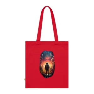 Astronaut Facing Alien Planets Tote Bag