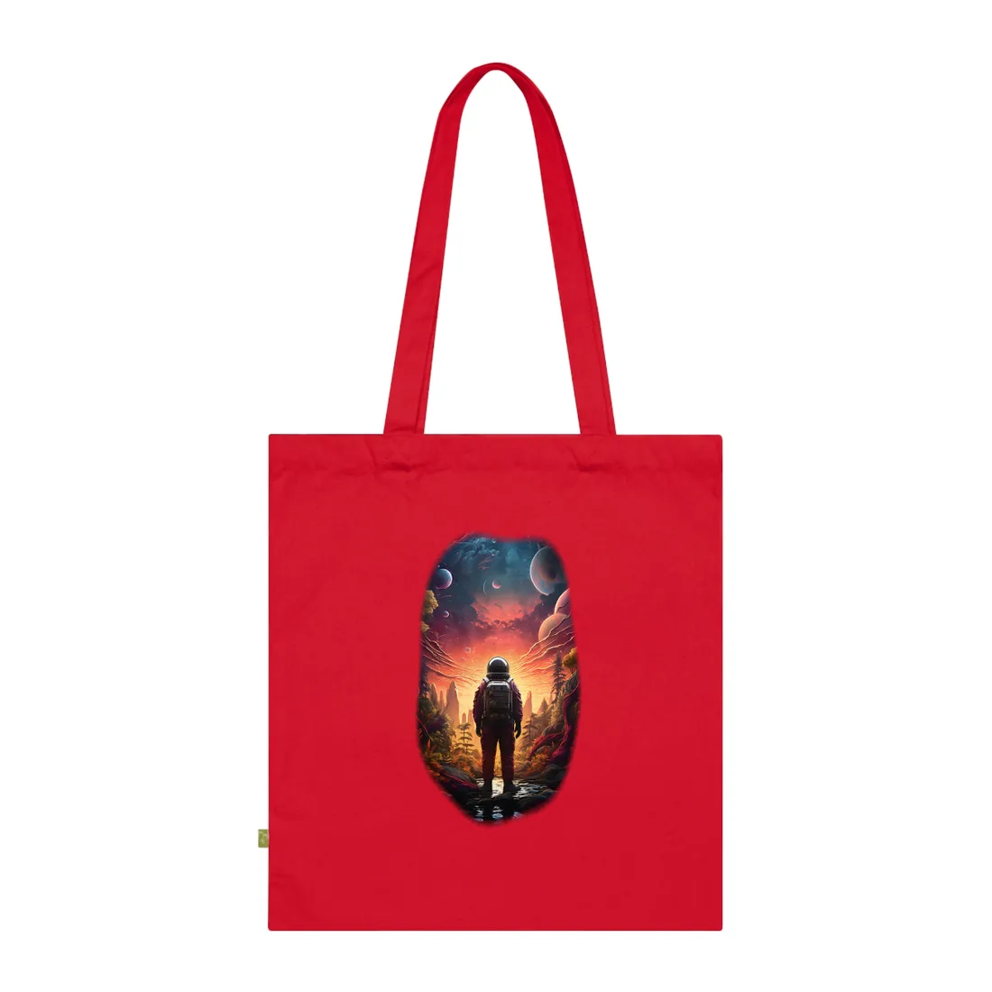 Futuristic Wilderness Explorer: Solo Sci-Fi Odyssey Tote Bag - Tote Bag (Classic Red)