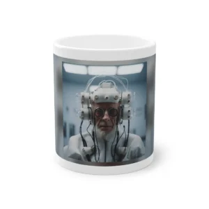 Elderly Man in Headset Mug