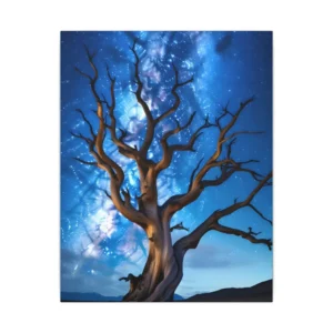 Bare Tree Under Milky Way Canvas Print