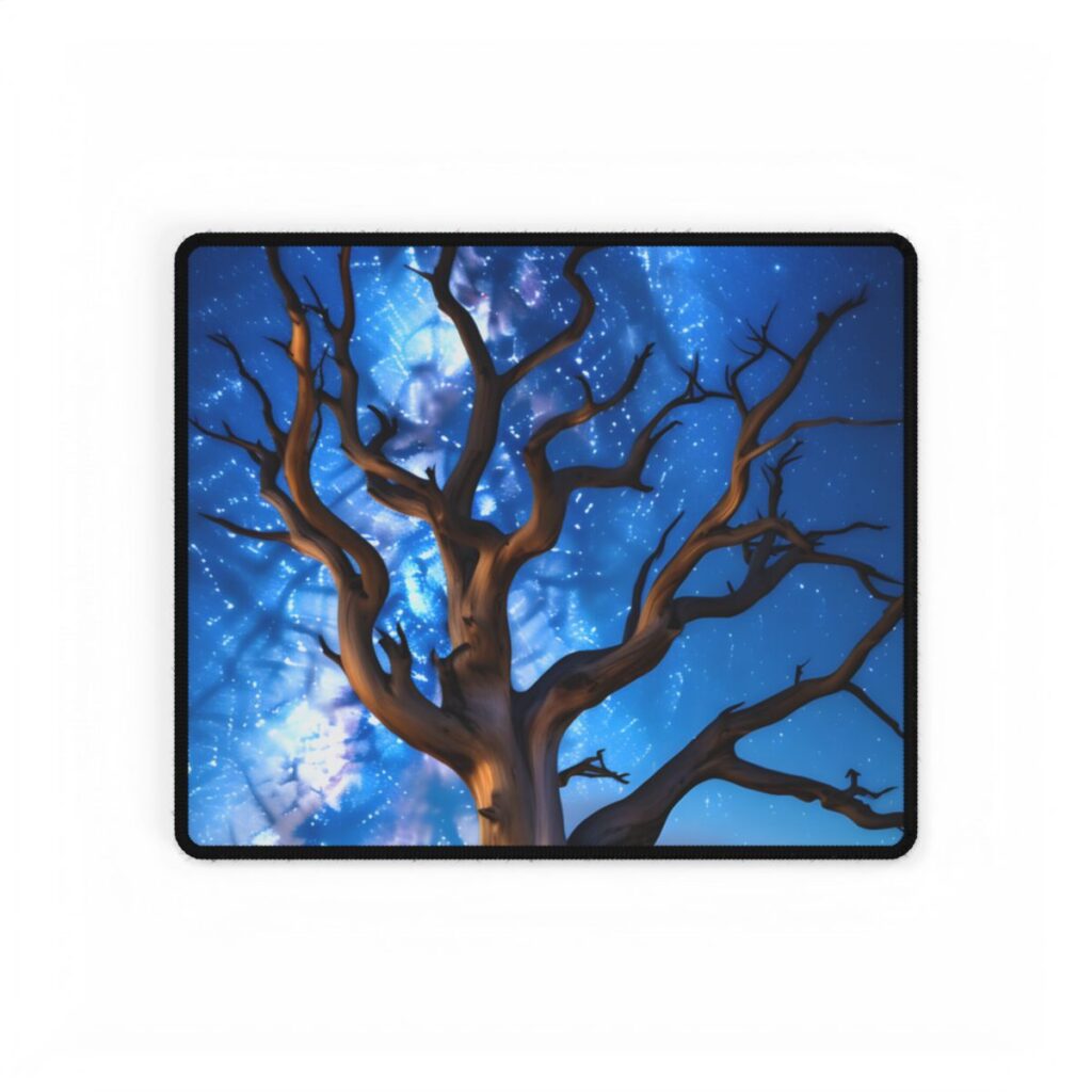 Galactic Stargazing: Explore the Milky Way Night Sky - Desk Mat