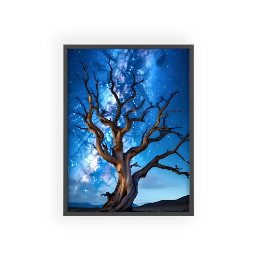 Galactic Stargazing: Explore the Milky Way Night Sky - Framed Poster