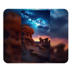 Hoodoos Under Starry Sky Mouse Pad