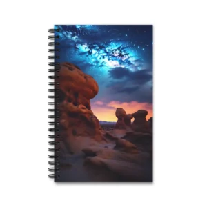 Hoodoos Under Starry Sky Spiral Notebook
