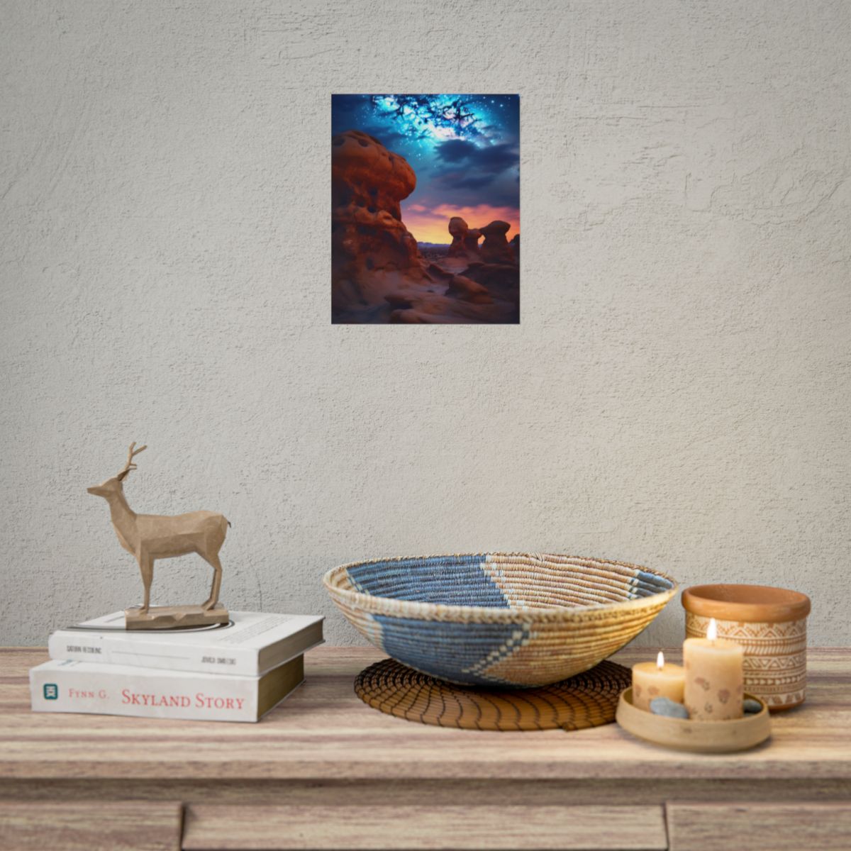 Galactic Stargazing: Serene Night Sky Art - Poster