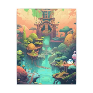 Floating Temple River Valley Canvas Print