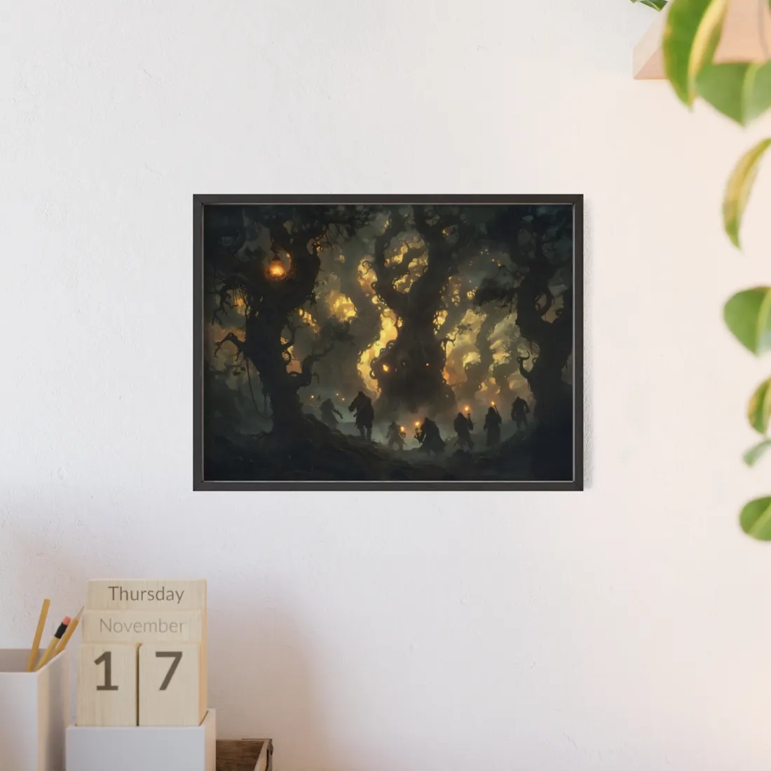 Gathering Amidst Sunset Beauty - Framed Poster