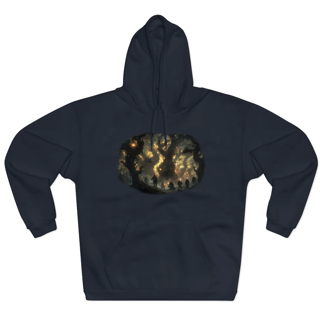 Gathering Amidst Sunset Beauty - Hoodie (Navy)