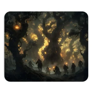 Travelers in a Haunted Forest Mouse Pad