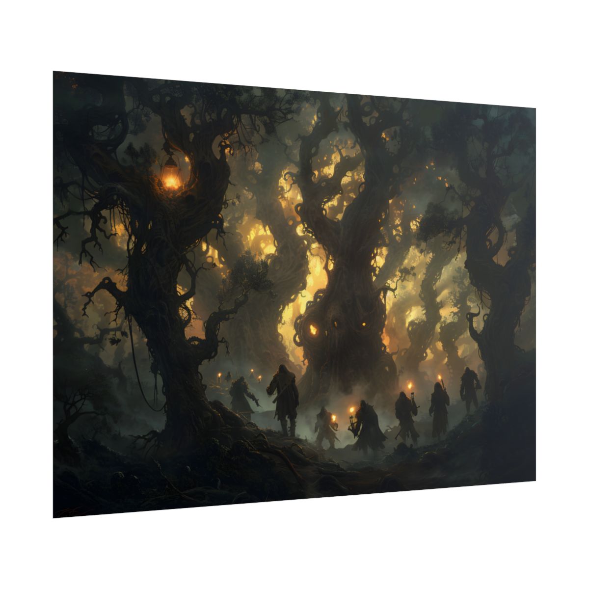 Gathering Amidst Sunset Beauty - Poster