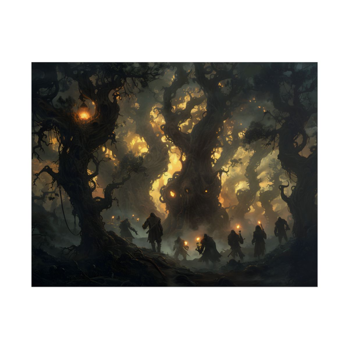 Gathering Amidst Sunset Beauty - Poster