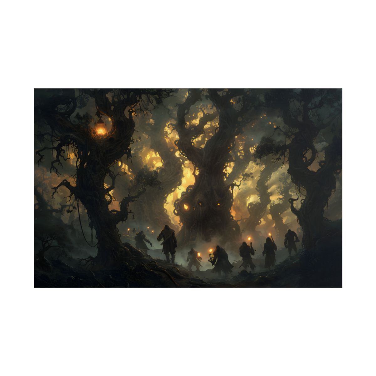 Gathering Amidst Sunset Beauty - Poster