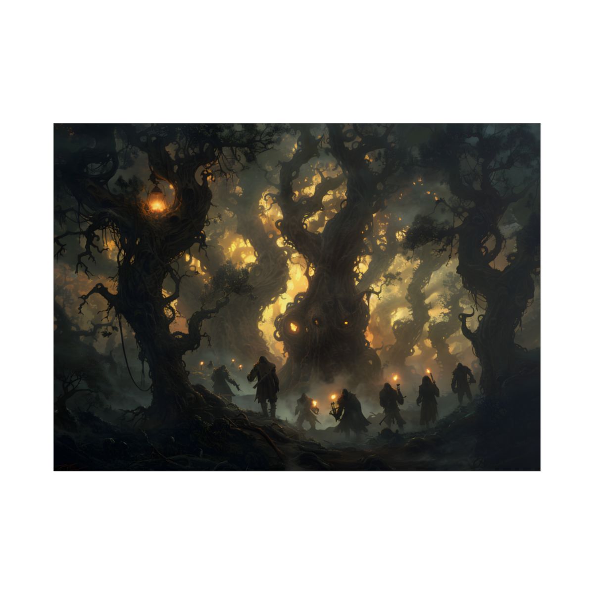 Gathering Amidst Sunset Beauty - Poster