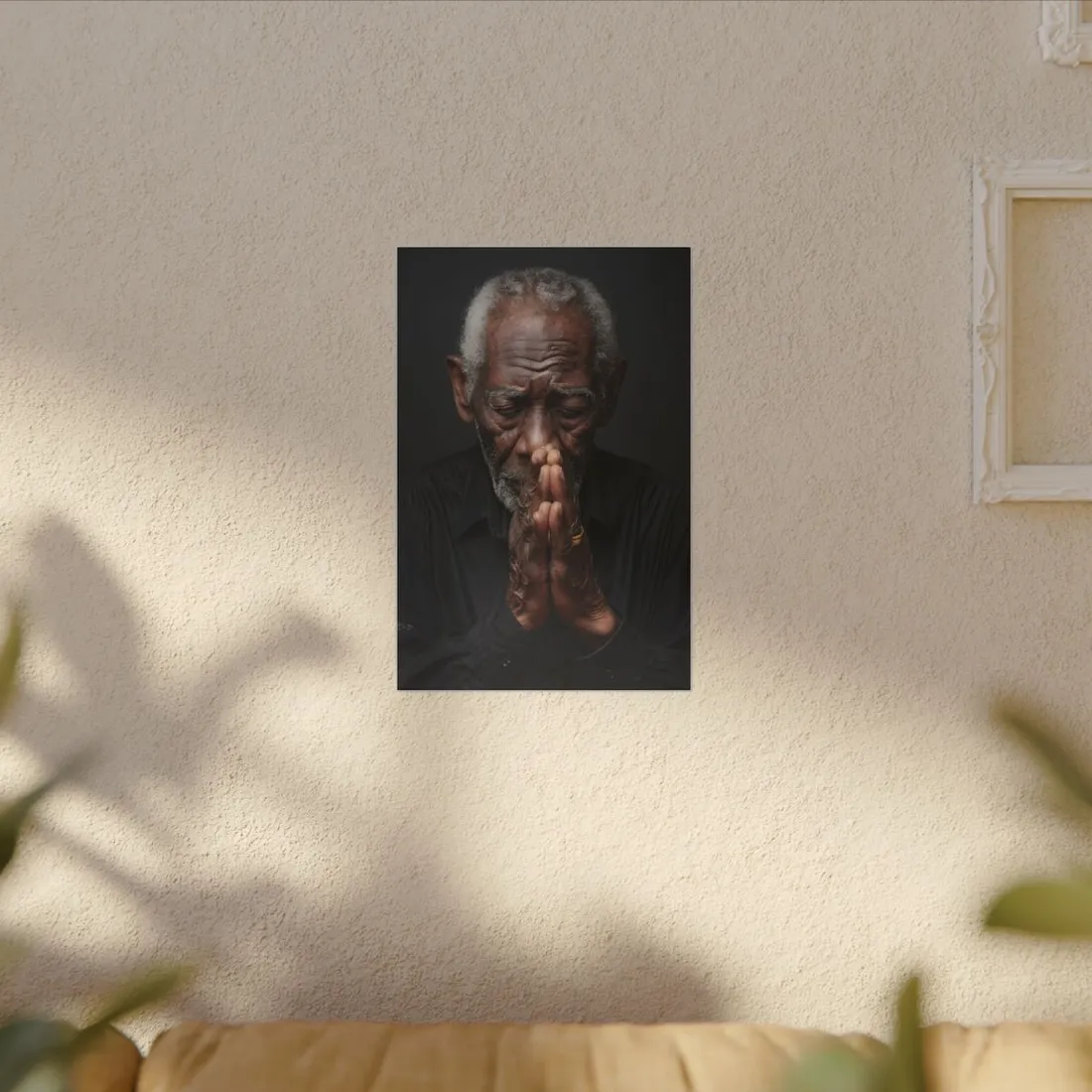 Gentle Hands: A Heartwarming Portrait of Aging - Canvas