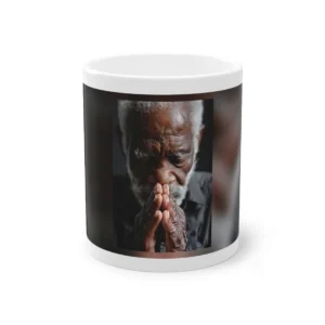 Elderly Man Praying Mug
